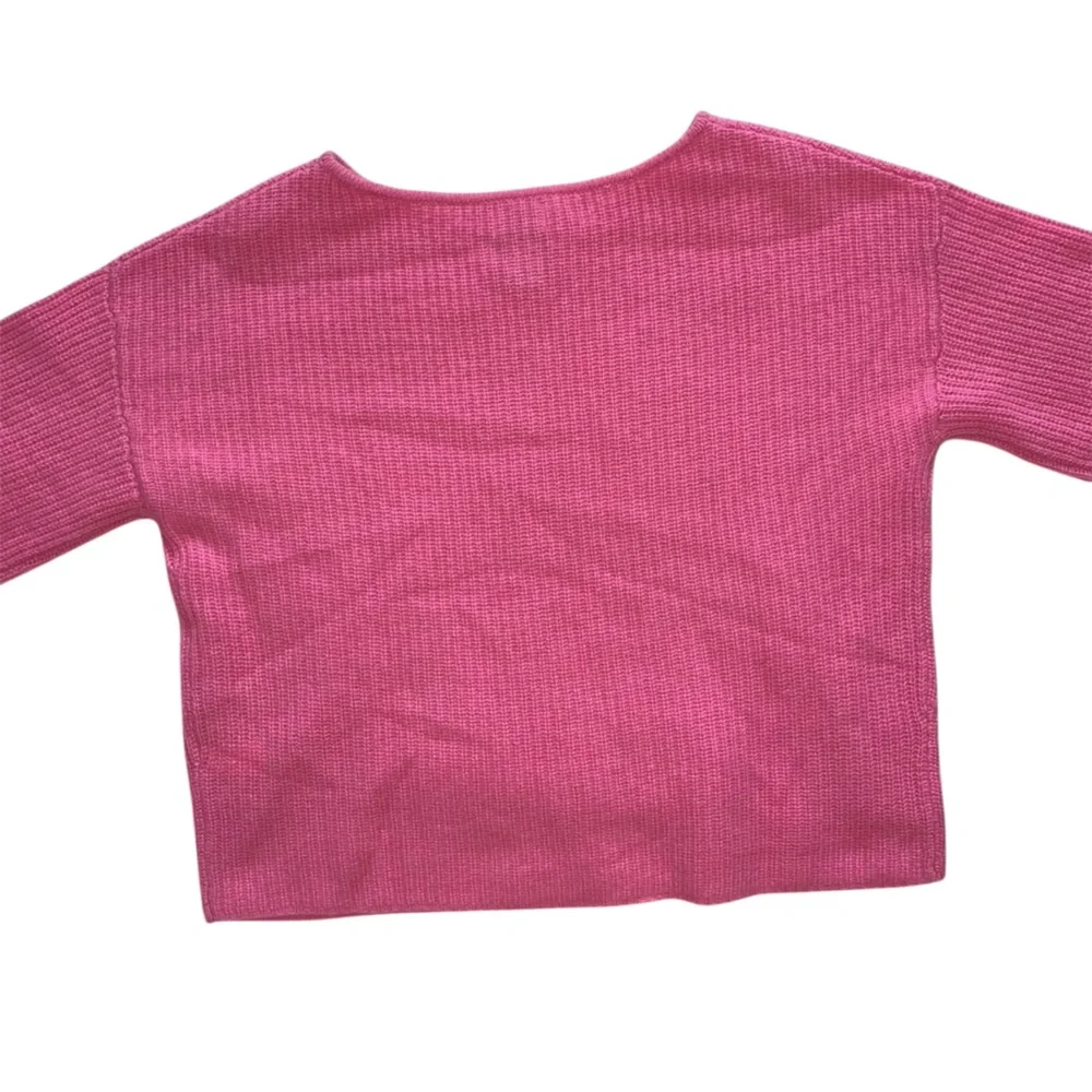 Nicole Miller Pink Merino Wool and Cashmere 3/4 Sleeve Knit Sweater - Picture 8 of 10